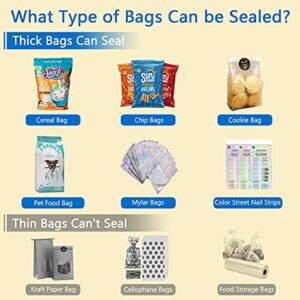 Mini Bag Sealer Heat Seal Kitchen Gadgets, Food Sealer Bag Re-sealer for Food Storage, Handheld Heat Sealer for Chips Bag, Foil Bag, Mylar Bags, Color Street Nails Strips with Storage Case -Mint