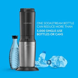 SodaStream Aqua Fizz Sparkling Water Machine (Black) with Co2 & Glass Carafes