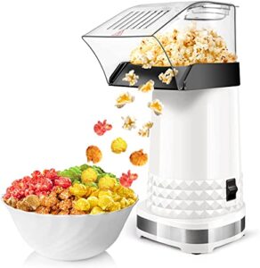 hot air popcorn popper with measuring cup 1200w etl certified, 2 minutes fast making popper maker, air popper popcorn maker popcorn machine for home