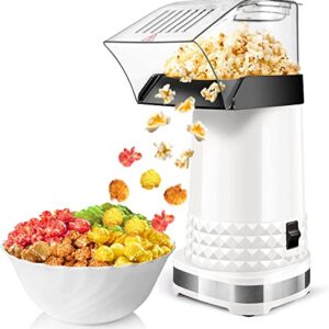 Hot Air Popcorn Popper with Measuring Cup 1200w Etl Certified, 2 Minutes Fast Making Popper Maker, Air Popper Popcorn Maker Popcorn Machine for Home