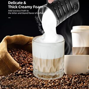 Milk Frother, SAIBOKE 4-in-1 Electric Milk Steamer，Automatic Hot & Cold Foam Maker, 8.8oz/260ml Milk Warmer for Latte, Cappuccinos, Macchiato. Ultra-Quiet Working & Automatic Shut Off