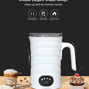 Milk Frother, SAIBOKE 4-in-1 Electric Milk Steamer，Automatic Hot & Cold Foam Maker, 8.8oz/260ml Milk Warmer for Latte, Cappuccinos, Macchiato. Ultra-Quiet Working & Automatic Shut Off