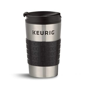 keurig travel mug fits k-cup pod coffee maker, 1 count (pack of 1), stainless steel