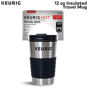 Keurig Travel Mug Fits K-Cup Pod Coffee Maker, 1 Count (Pack of 1), Stainless Steel