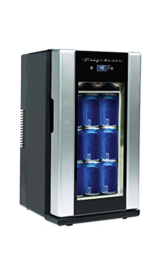 Frigidaire EFMIS567_AMZ 18 Can OR 4 Wine Bottle Retro Beverage Fridge, Temperature Control, Thermoelectric, FreonFree, Stainless