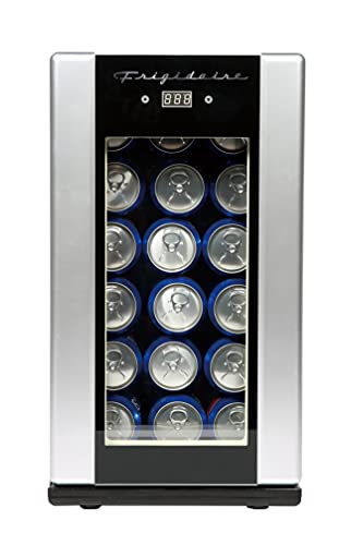 Frigidaire EFMIS567_AMZ 18 Can OR 4 Wine Bottle Retro Beverage Fridge, Temperature Control, Thermoelectric, FreonFree, Stainless