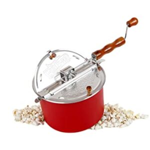 Original Whirley-Pop Popcorn Popper Kit - Metal Gear - Red - 1 Real Theater All Inclusive Popping Kit