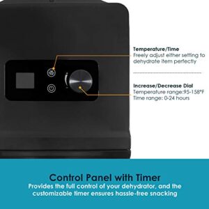 Elite Gourmet EFD308 Food Dehydrator, Stainless Steel Trays Food Dehydrator, Adjustable Temperature Controls, Jerky Herbs Fruit Veggies Snacks