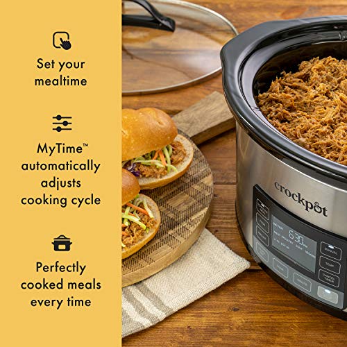 Crock-pot 2137020 MyTime Technology, 6-Quart Programmable Slow Cooker, Stainless Steel