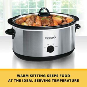 Crockpot Large 8 Quart Slow Cooker with Mini 16 Ounce Food Warmer, Stainless Steel