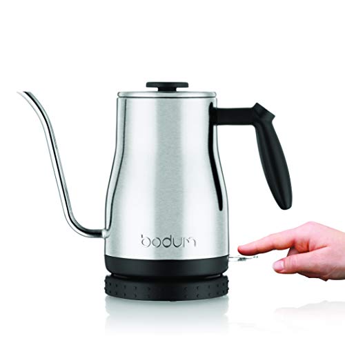 Bodum 11940-01US Bistro Gooseneck Electric Water Kettle, 34 Ounce, Black