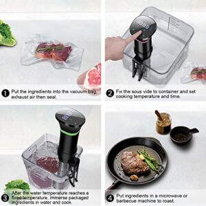 Sous Vide Machines, Sous Vide Cooker, Immersion Circulators, Precision Cooker, with Recipe,Temperature and Time Digital Display Control, 1000W