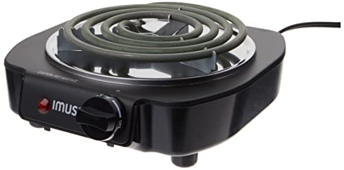 IMUSA USA Electric Single Burner, Black