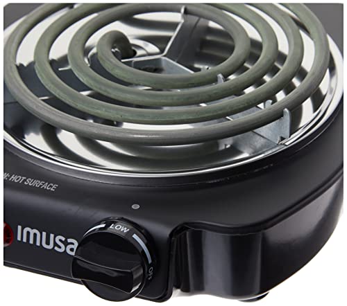 IMUSA USA Electric Single Burner, Black