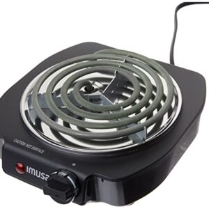 IMUSA USA Electric Single Burner, Black