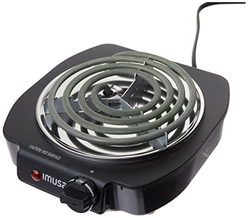 IMUSA USA Electric Single Burner, Black