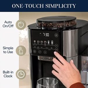 De'Longhi TrueBrew Drip Coffee Maker, Built in Grinder, Single Serve, 8 oz to 24 oz, Hot or Iced Coffee, Stainless, CAM51025MB