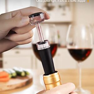 Electric Wine Opener Set, Tomeem Wine Gift Set with Rechargeable Wine Opener, Electric Wine Aerator, Vacuum Stoppers and Foil Cutter, 4-in-1 Electric Wine Bottle Opener for Home Party Bar Outdoor