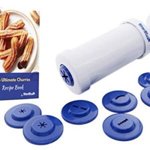 Churrera Churro Maker by StarBlue with FREE Recipe e-Book - Easy tool for Deep Fry churro in 8 difference shapes