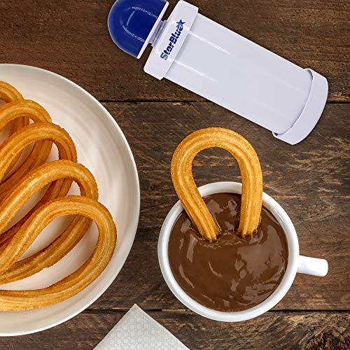 Churrera Churro Maker by StarBlue with FREE Recipe e-Book - Easy tool for Deep Fry churro in 8 difference shapes