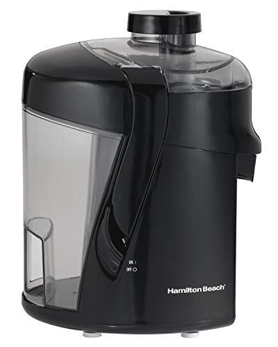 Hamilton Beach HealthSmart Juicer Machine, Compact Centrifugal Extractor, 2.4” Feed Chute for Fruits and Vegetables, Easy to Clean, BPA Free, 400W, Black