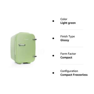 CAYNEL Mini Fridge Portable Thermoelectric 4 Liter Cooler and Warmer for Skincare, Eco Friendly Beauty Fridge For Foods,Medications, Cosmetics, Breast Milk, Medications Home and Travel