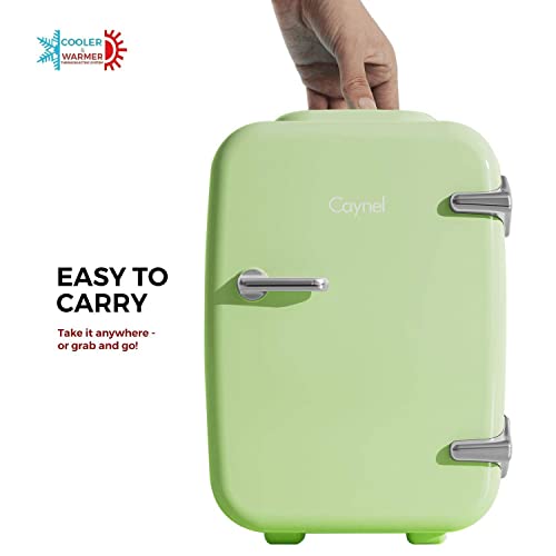 CAYNEL Mini Fridge Portable Thermoelectric 4 Liter Cooler and Warmer for Skincare, Eco Friendly Beauty Fridge For Foods,Medications, Cosmetics, Breast Milk, Medications Home and Travel