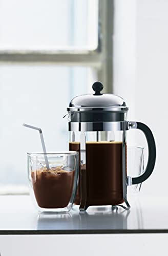 Bodum Chambord French Press Coffee Maker, 51 Ounce, 1.5 Liter, Chrome