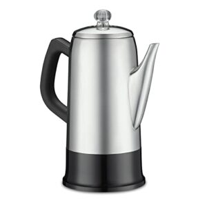 Cuisinart PRC-12 Classic 12-Cup Stainless-Steel Percolator, Black/Stainless