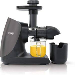 Ninja JC101 Cold Press Pro Compact Powerful Slow Juicer with Total Pulp Control & Easy Clean, Graphite (Renewed), BLACK, 13.78 in Lx6.89 in Wx14.17 in H