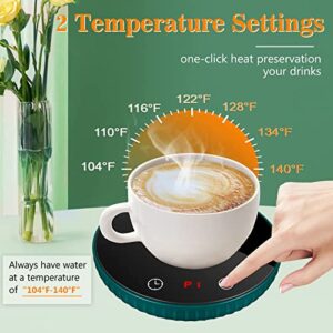 Candle Warmer/Coffee Warmer, 8H Auto Shut Off 1-12H Timer Candle Wax Warmer, 2 Temp Setting 122/140℉ Candle Warmer Plate, Mug Warmer for Coffee, Tea