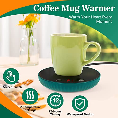Candle Warmer/Coffee Warmer, 8H Auto Shut Off 1-12H Timer Candle Wax Warmer, 2 Temp Setting 122/140℉ Candle Warmer Plate, Mug Warmer for Coffee, Tea