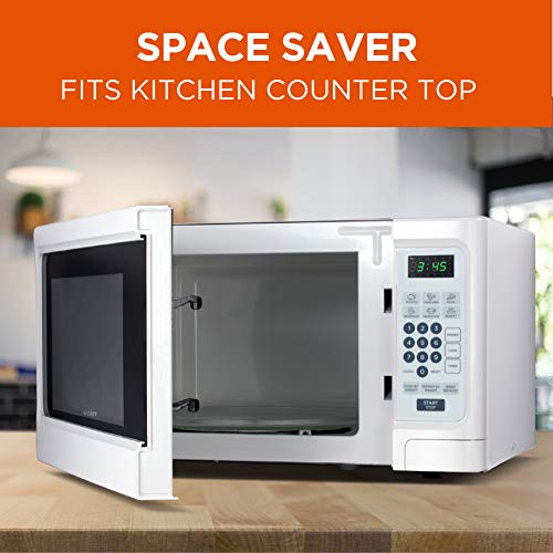 Commercial Chef Countertop Microwave, 1.1 Cubic feet, White