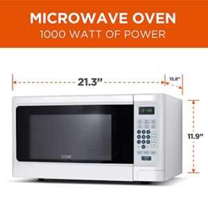 Commercial Chef Countertop Microwave, 1.1 Cubic feet, White