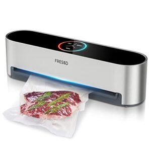fresko hands-free full automatic vacuum sealer machine with food preservation bags, led touch screen (etl certified)