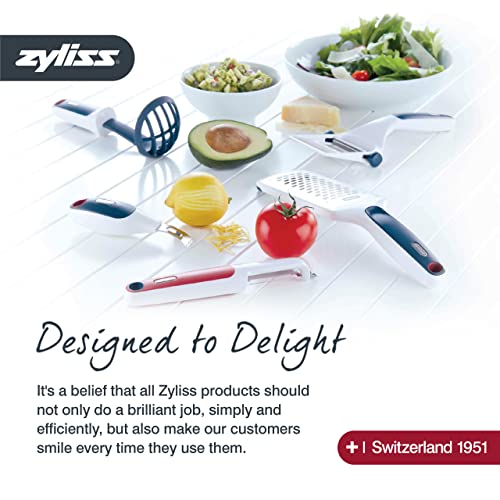 Zyliss Easy Pull Food Processor - Pull Chopper and Manual Food Processor - Handheld Vegetable Slicer and Dicer - For Travel, Camping, Small Kitchens, and RVs - Dishwasher Safe