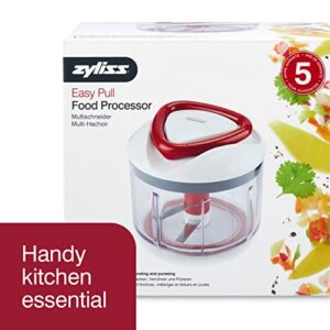 Zyliss Easy Pull Food Processor - Pull Chopper and Manual Food Processor - Handheld Vegetable Slicer and Dicer - For Travel, Camping, Small Kitchens, and RVs - Dishwasher Safe