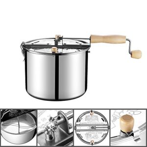 Great Northern Popcorn Original Stainless Steel Stove Top 6-1/2-Quart Popcorn Popper