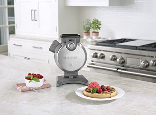 Mini Belgian Waffle Maker by Cuisinart, Vertical Mini Waffle Iron, Silver