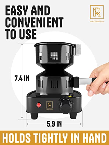 Multipurpose Electric Charcoal Starter - Electric Charcoal Burner ETL Approved Electric Stove - Coconut Charcoal Lighters with Tongs - 450W Hot Plate Electric with 304 Stainless Steel Coiled Burner