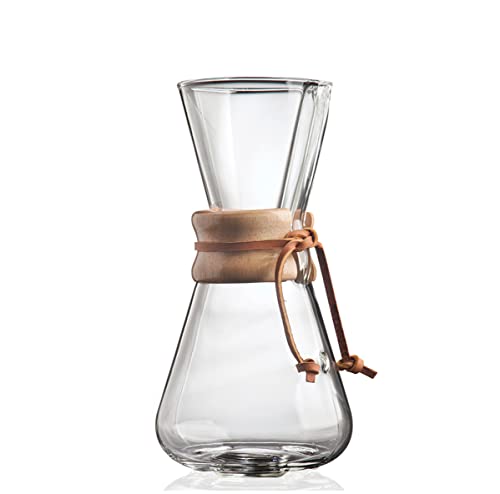 Chemex Pour-Over Glass Coffeemaker - Classic Series - 3-Cup - Exclusive Packaging