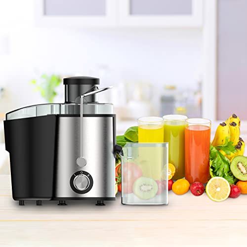 Juicer Machines,Juicer,Large 3 Inch Feed Chute Juicer for Whole Fruits and Vegetables,Faster Juicer with Dual Speed,Juice Residue Separation,Easy to Use/Clean,Anti-Drip