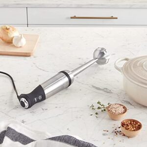 All-Clad Stainless Steel Immersion Blender, 600-Watts, Easy to Clean Detachable Shaft, Variable Speed Control Dial, Turbo Function, Hand Blender KZ750D42