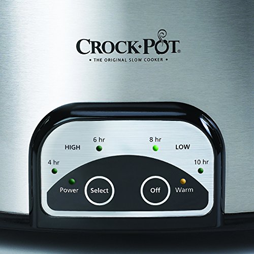 Crock-Pot SCCPVP600-S Smart-Pot 6-Quart Slow Cooker, Brushed Stainless Steel, 6 Qt, Stainless