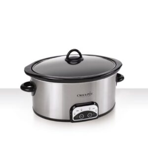 Crock-Pot SCCPVP600-S Smart-Pot 6-Quart Slow Cooker, Brushed Stainless Steel, 6 Qt, Stainless