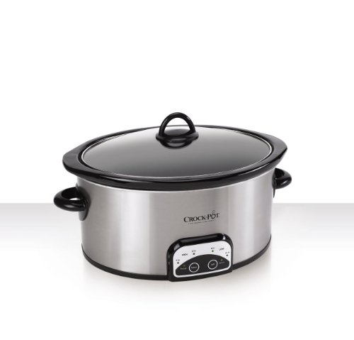 Crock-Pot SCCPVP600-S Smart-Pot 6-Quart Slow Cooker, Brushed Stainless Steel, 6 Qt, Stainless