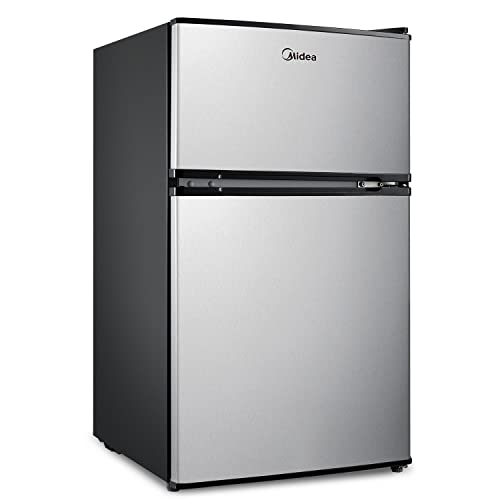 Midea WHD-113FSS1 Compact Refrigerator, 3.1 cu ft, Stainless Steel