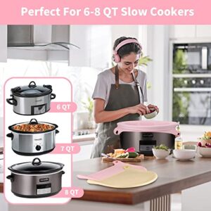 OUTXE 3 Pack Silicone Slow Cooker Liners Reusable Fit 6-8 Quarts Crockpot Leakproof & Easy Clean Bags Liners for Oval or Round Pot