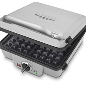 Cuisinart WAF-300P1 Belgian Waffle Maker with Pancake Plates, Brushed Stainless