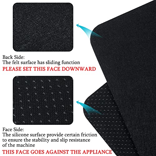 BYKITCHEN Heat Resistant Mat for Air Fryer, 3pcs Air Fryer Mat with Appliance Sliders Function, Kitchen Countertop Protector Appliance Slider Mat for Air Fryer, Coffee Maker, Blender and More